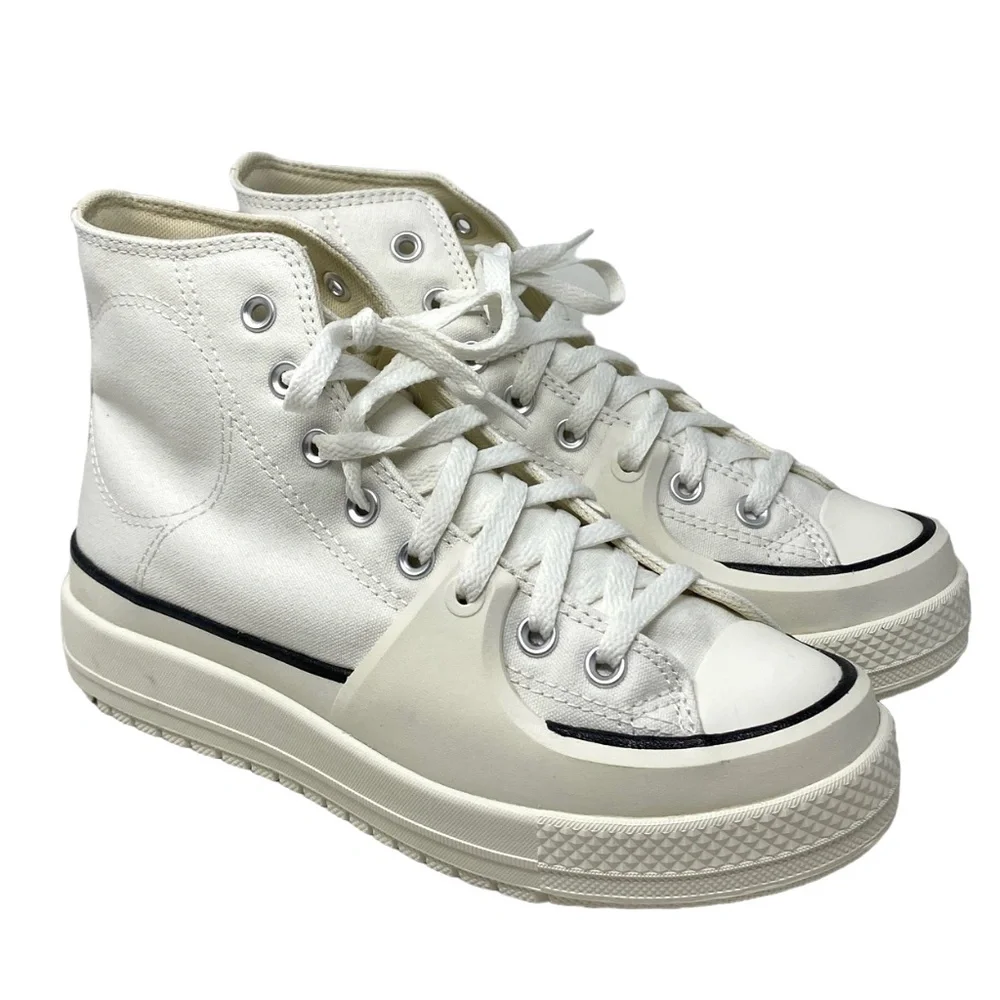 Converse Ctas Construct High Shoes Skate Women Size Casual White Canvas A02832C